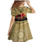 Custom Collingwood Football ANZAC Family Matching Mermaid Dress and Hawaiian Shirt Gallipoli Camouflage With Poppies