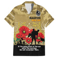 Custom Collingwood Football ANZAC Family Matching Summer Maxi Dress and Hawaiian Shirt Gallipoli Camouflage With Poppies