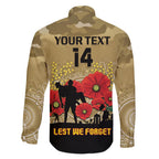Custom Collingwood Football ANZAC Family Matching Tank Maxi Dress and Hawaiian Shirt Gallipoli Camouflage With Poppies