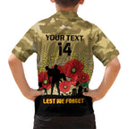 Custom Collingwood Football ANZAC Hawaiian Shirt Gallipoli Camouflage With Poppies