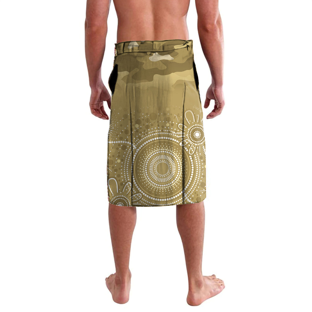 Custom Collingwood Football ANZAC Lavalava Gallipoli Camouflage With Poppies