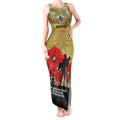 Custom Collingwood Football ANZAC Tank Maxi Dress Gallipoli Camouflage With Poppies