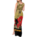 Custom Collingwood Football ANZAC Tank Maxi Dress Gallipoli Camouflage With Poppies