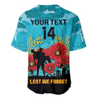 Custom Port Adelaide Football ANZAC Baseball Jersey Gallipoli Camouflage With Poppies