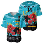 Custom Port Adelaide Football ANZAC Baseball Jersey Gallipoli Camouflage With Poppies