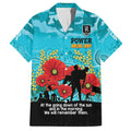 Custom Port Adelaide Football ANZAC Family Matching Summer Maxi Dress and Hawaiian Shirt Gallipoli Camouflage With Poppies