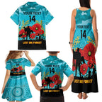 Custom Port Adelaide Football ANZAC Family Matching Tank Maxi Dress and Hawaiian Shirt Gallipoli Camouflage With Poppies