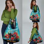 Custom Port Adelaide Football ANZAC Grocery Bag Gallipoli Camouflage With Poppies