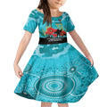 Custom Port Adelaide Football ANZAC Kid Short Sleeve Dress Gallipoli Camouflage With Poppies