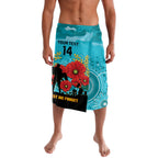Custom Port Adelaide Football ANZAC Lavalava Gallipoli Camouflage With Poppies