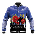 Custom Kangaroos Football ANZAC Baseball Jacket Gallipoli Camouflage With Poppies