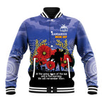 Custom Kangaroos Football ANZAC Baseball Jacket Gallipoli Camouflage With Poppies