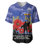 Custom Kangaroos Football ANZAC Baseball Jersey Gallipoli Camouflage With Poppies
