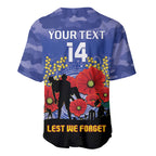 Custom Kangaroos Football ANZAC Baseball Jersey Gallipoli Camouflage With Poppies