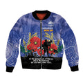 Custom Kangaroos Football ANZAC Bomber Jacket Gallipoli Camouflage With Poppies