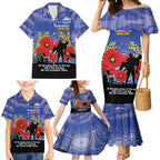 Custom Kangaroos Football ANZAC Family Matching Mermaid Dress and Hawaiian Shirt Gallipoli Camouflage With Poppies