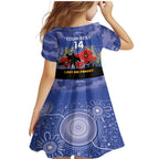 Custom Kangaroos Football ANZAC Family Matching Mermaid Dress and Hawaiian Shirt Gallipoli Camouflage With Poppies