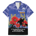 Custom Kangaroos Football ANZAC Family Matching Mermaid Dress and Hawaiian Shirt Gallipoli Camouflage With Poppies