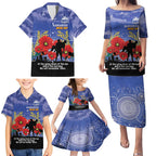 Custom Kangaroos Football ANZAC Family Matching Puletasi and Hawaiian Shirt Gallipoli Camouflage With Poppies