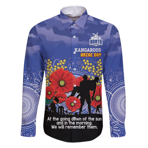 Custom Kangaroos Football ANZAC Family Matching Tank Maxi Dress and Hawaiian Shirt Gallipoli Camouflage With Poppies