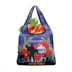 Custom Kangaroos Football ANZAC Grocery Bag Gallipoli Camouflage With Poppies