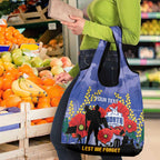 Custom Kangaroos Football ANZAC Grocery Bag Gallipoli Camouflage With Poppies