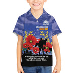 Custom Kangaroos Football ANZAC Hawaiian Shirt Gallipoli Camouflage With Poppies