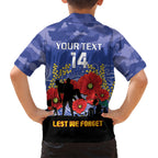 Custom Kangaroos Football ANZAC Hawaiian Shirt Gallipoli Camouflage With Poppies