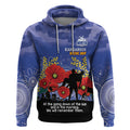 Custom Kangaroos Football ANZAC Hoodie Gallipoli Camouflage With Poppies