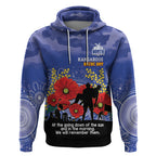 Custom Kangaroos Football ANZAC Hoodie Gallipoli Camouflage With Poppies