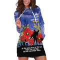 Custom Kangaroos Football ANZAC Hoodie Dress Gallipoli Camouflage With Poppies