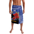 Custom Kangaroos Football ANZAC Lavalava Gallipoli Camouflage With Poppies