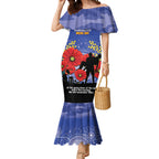 Custom Kangaroos Football ANZAC Mermaid Dress Gallipoli Camouflage With Poppies