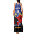 Custom Kangaroos Football ANZAC Tank Maxi Dress Gallipoli Camouflage With Poppies
