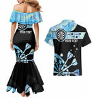 Personalised Australia Darts Opal Vibes Couples Matching Mermaid Dress and Hawaiian Shirt