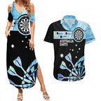 Personalised Australia Darts Opal Vibes Couples Matching Summer Maxi Dress and Hawaiian Shirt