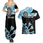 Personalised Australia Darts Opal Vibes Couples Matching Summer Maxi Dress and Hawaiian Shirt