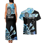 Personalised Australia Darts Opal Vibes Couples Matching Tank Maxi Dress and Hawaiian Shirt