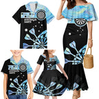 Personalised Australia Darts Opal Vibes Family Matching Mermaid Dress and Hawaiian Shirt