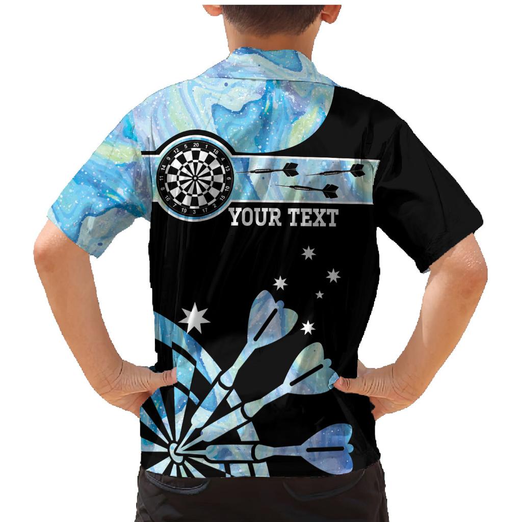 Personalised Australia Darts Opal Vibes Family Matching Mermaid Dress and Hawaiian Shirt
