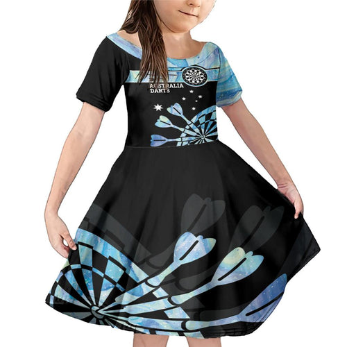 Personalised Australia Darts Opal Vibes Family Matching Mermaid Dress and Hawaiian Shirt