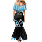 Personalised Australia Darts Opal Vibes Family Matching Mermaid Dress and Hawaiian Shirt