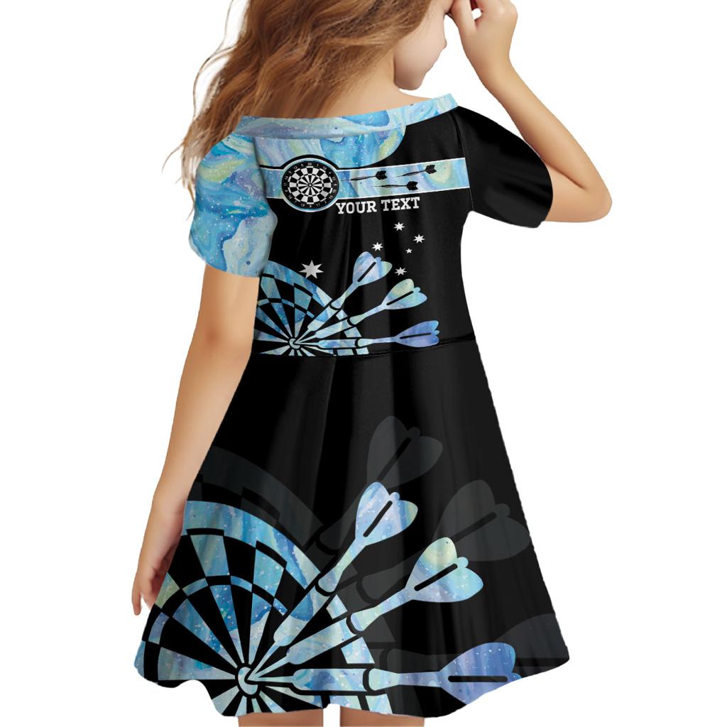 Personalised Australia Darts Opal Vibes Family Matching Off Shoulder Long Sleeve Dress and Hawaiian Shirt