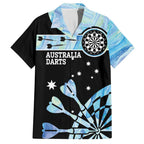 Personalised Australia Darts Opal Vibes Family Matching Off Shoulder Short Dress and Hawaiian Shirt
