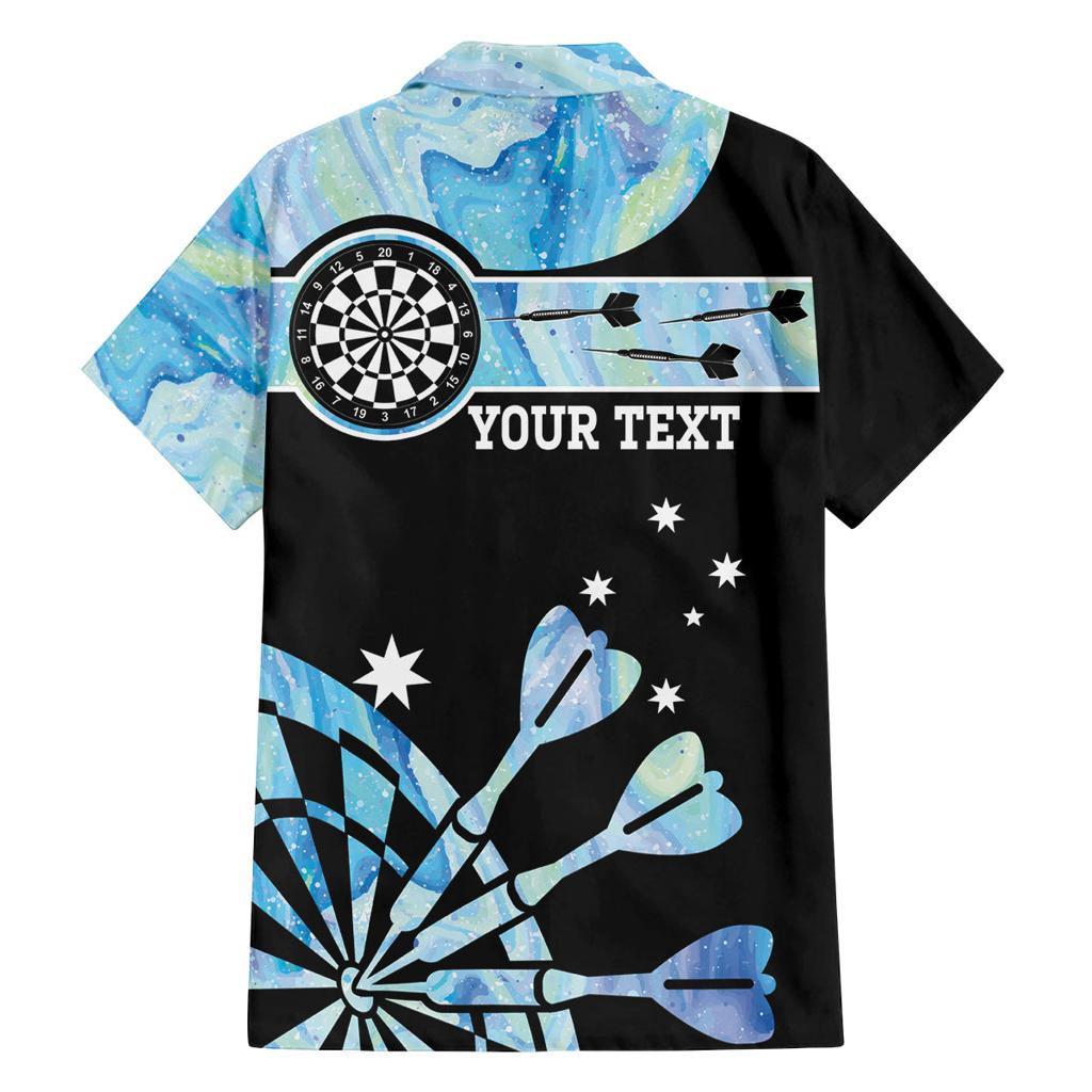 Personalised Australia Darts Opal Vibes Family Matching Off Shoulder Short Dress and Hawaiian Shirt