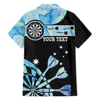 Personalised Australia Darts Opal Vibes Family Matching Puletasi and Hawaiian Shirt