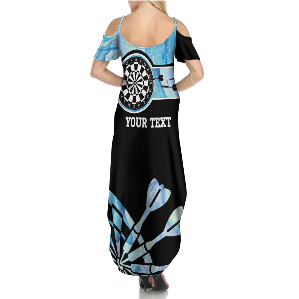 Personalised Australia Darts Opal Vibes Family Matching Summer Maxi Dress and Hawaiian Shirt