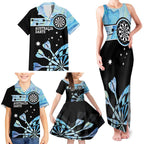 Personalised Australia Darts Opal Vibes Family Matching Tank Maxi Dress and Hawaiian Shirt