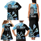 Personalised Australia Darts Opal Vibes Family Matching Tank Maxi Dress and Hawaiian Shirt