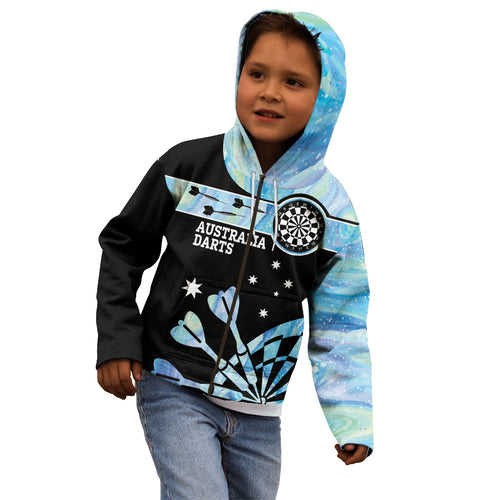 Personalised Australia Darts Opal Vibes Kid Hoodie